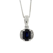 Bids.com .63ct Sapphire Diamond Fashion Pendants 14KT White Gold Pendants White Smoke 18
