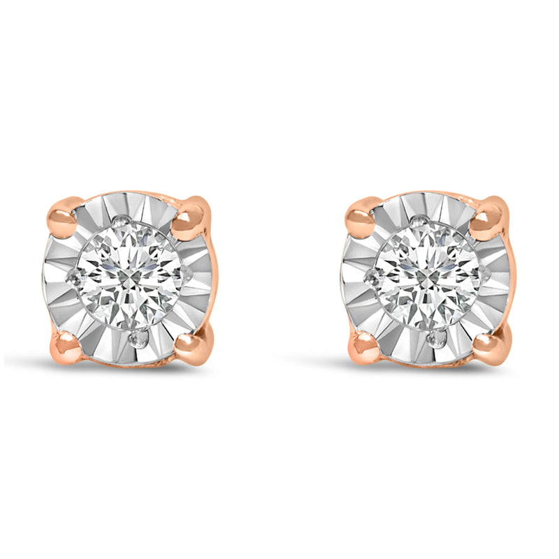 Bids.com .925 Sterling Silver 1/10 Cttw Round Brilliant-Cut Lab Grown Diamond Miracle-Set Stud Earrings (F-G Color, VS1-VS2 Clarity) Earrings White Smoke White.Sterling Silver / 0.1,Yellow.Sterling Silver / 0.1,Rose.Sterling Silver / 0.1