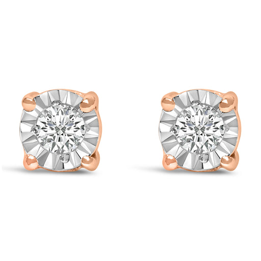 Bids.com .925 Sterling Silver 1/10 Cttw Round Brilliant-Cut Lab Grown Diamond Miracle-Set Stud Earrings (F-G Color, VS1-VS2 Clarity) Earrings White Smoke White.Sterling Silver / 0.1,Yellow.Sterling Silver / 0.1,Rose.Sterling Silver / 0.1
