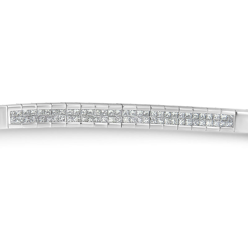 Bids.com 14K White Gold Princess Cut Diamond Bracelet (1.00 cttw, H-I Color, SI1-SI2 Clarity) Bracelets Gray White.Gold / 7