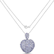 Bids.com 6.01 Carat Genuine Tanzanite .925 Sterling Silver Pendant Pendants White Smoke