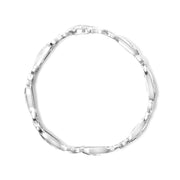 Bids.com .925 Sterling Silver 1 3/4 Cttw Diamond Wave and X Link Tennis Bracelet (I-J Color, I3 Clarity) - 7" Bracelets White Smoke White.Sterling Silver / 7.25