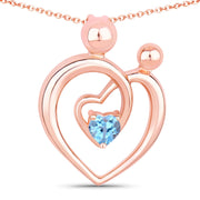 Bids.com 0.28 Carat Genuine Swiss Blue Topaz .925 Sterling Silver Pendant Pendants White Smoke size 18.00