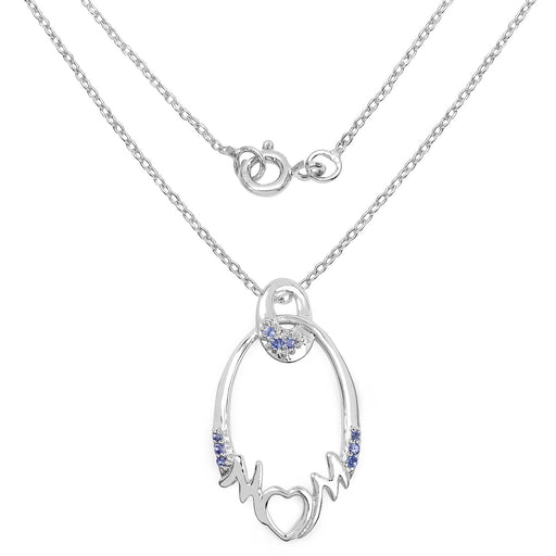 Bids.com 0.18 Carat Genuine Tanzanite .925 Sterling Silver Pendant Pendants White Smoke