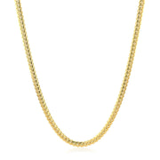 Bids.com 2.6mm 14k Yellow Gold Classic Solid Miami Cuban Chain Necklaces White Smoke 18 / Yellow Gold,20 / Yellow Gold,22 / Yellow Gold,24 / Yellow Gold