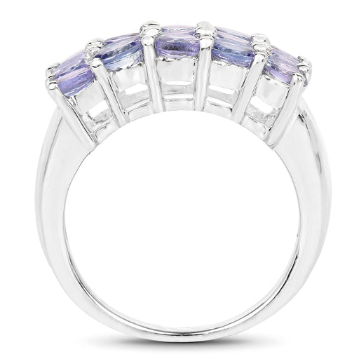 Bids.com 2.55 Carat Genuine Tanzanite .925 Sterling Silver Ring Rings White Smoke size 6.00,size 8.00,size 9.00,size 7.00,size 5.00,size 10.00