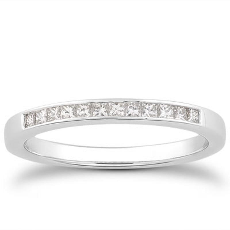 Bids.com 14k White Gold Channel Set Princess Diamond Wedding Ring Band Rings White Smoke 4 / White Gold,4.5 / White Gold,5 / White Gold,5.5 / White Gold,6 / White Gold,6.5 / White Gold,7 / White Gold,7.5 / White Gold,8 / White Gold,8.5 / White Gold,9 / White Gold