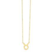 Bids.com 14K Yellow Gold Taurus Necklace Necklaces White Smoke 18 / Yellow Gold