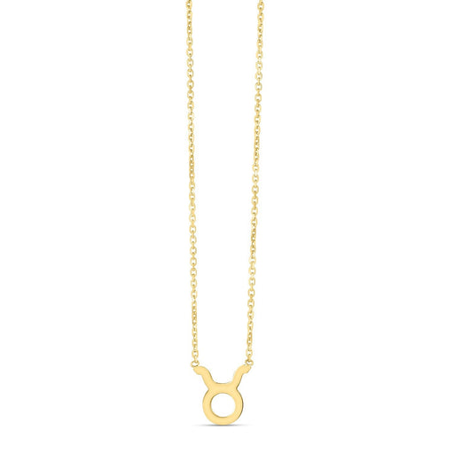 Bids.com 14K Yellow Gold Taurus Necklace Necklaces White Smoke 18 / Yellow Gold