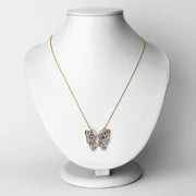 Bids.com 2.76 Carat Genuine Tanzanite and White Zircon .925 Sterling Silver Necklace Necklaces Lavender