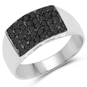 Bids.com 0.43 Carat Genuine Black Diamond .925 Sterling Silver Ring Rings White Smoke size 6.00,size 11.00,size 7.00,size 8.00,size 9.00,size 10.00