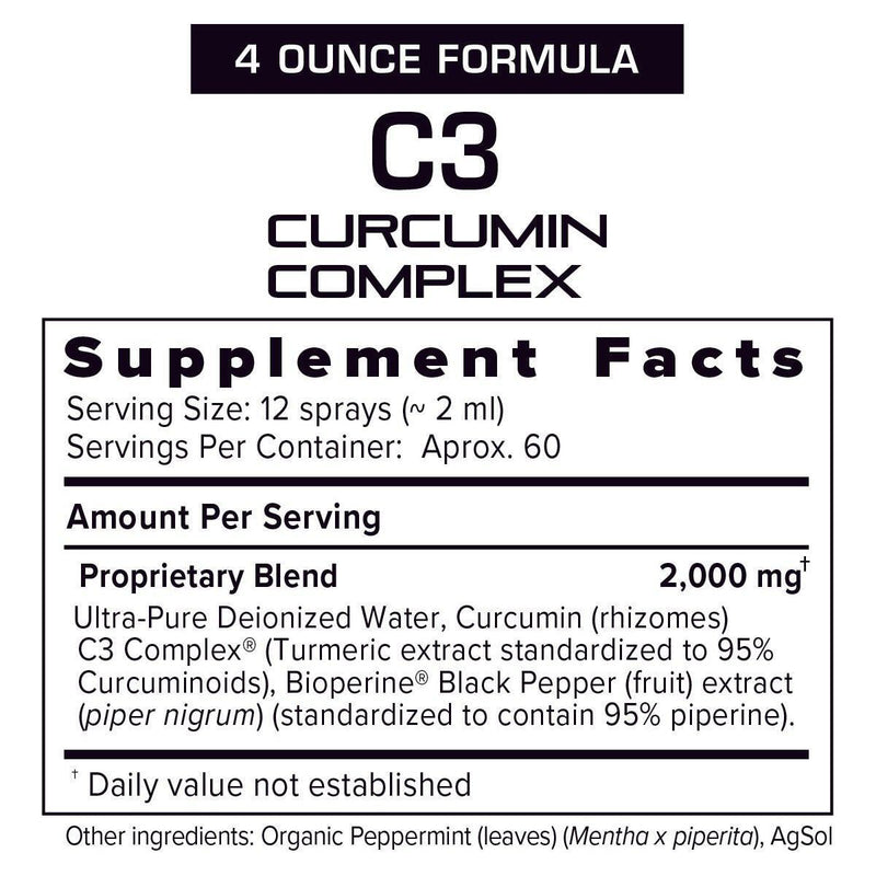 Results RNA C3 Curcumin Complex Extra Strength Black 2 oz (30 Day Supply),4 oz (60 Day Supply)