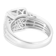 Bids.com 10K White Gold Diamond Cluster Ring (1 Cttw, H-I Color, I1-I2 Clarity) - Size 6-3/4 Rings White Smoke 7 / White.Gold,7.25 / White.Gold,6.75 / White.Gold