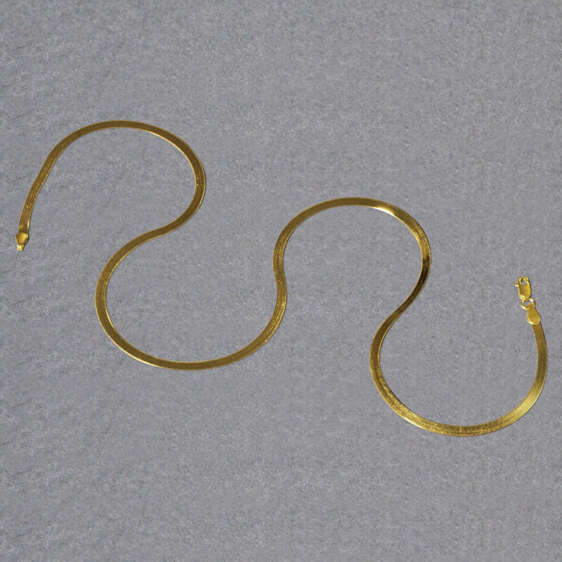 Bids.com Imperial Herringbone Chain in 10k Yellow Gold (2.80 mm) Necklaces Dark Gray 16 / Yellow Gold,18 / Yellow Gold,20 / Yellow Gold