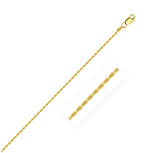 Bids.com 14k Yellow Gold Solid Rope Chain 1.25mm Necklaces White Smoke 16 / Yellow Gold,18 / Yellow Gold,20 / Yellow Gold,24 / Yellow Gold,One / Yellow Gold