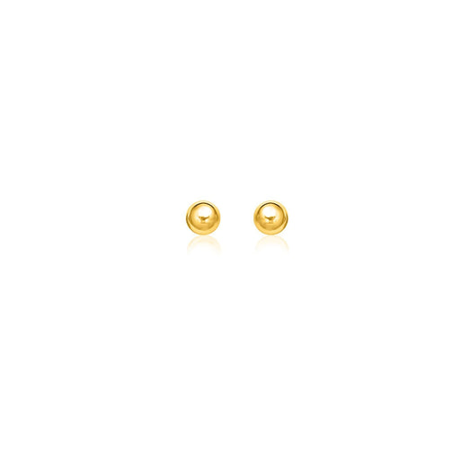 Bids.com 10k Yellow Gold Round Stud Earrings (5.0 mm) Earrings White Smoke Yellow Gold