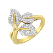 Bids.com 10k Yellow and White Gold 1/2 Cttw Baguette and Round Diamond Bypass Triple Leaf Ring (I-J Color, I1-I2 Clarity) - Size 7 Rings White Smoke 9 / Yellow.Gold,8 / Yellow.Gold,6 / Yellow.Gold,7 / Yellow.Gold