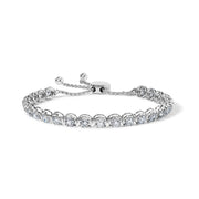 Bids.com 14K White Gold 6.00 Cttw Diamond 4â€-10â€ Adjustable Bolo Tennis Bracelet (I-J Color, I1-I2 Clarity) Bracelets White Smoke White.Gold / 9.5