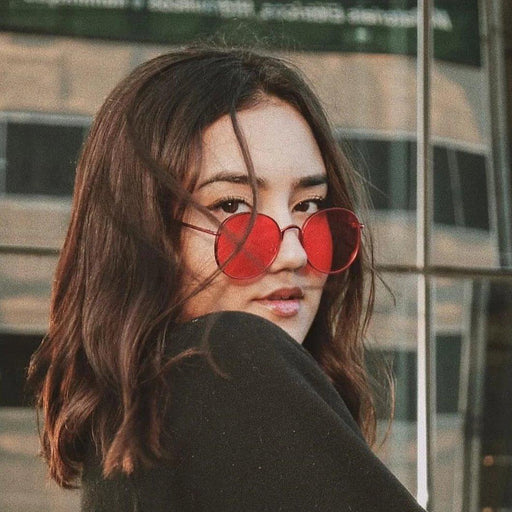 zeroUV Retro Fashion Round Color Tone Colors Flat Lens Sunglasses C437 Sunglasses Dark Slate Gray Gold Yellow,Pink Pink,Red Red,Blue Blue,Purple Blue,Purple Purple,Dark Purple Purple