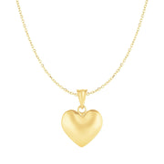Bids.com Puffed Heart Pendant in 10k Yellow Gold Pendants White Smoke Yellow Gold