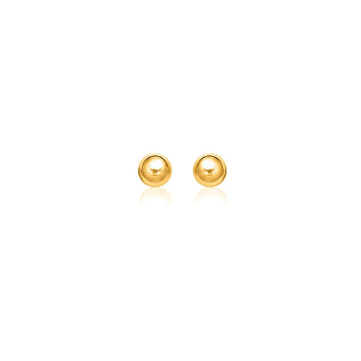 Bids.com 10k Yellow Gold Round Stud Earrings (6.0 mm) Earrings White Smoke Yellow Gold