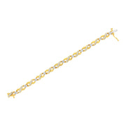 Bids.com 10K Yellow Gold Round-Cut Diamond Infinite Love Bracelet (1.00 cttw, I-J Color, I2-I3 Clarity) Bracelets White Smoke Yellow.Gold / 7