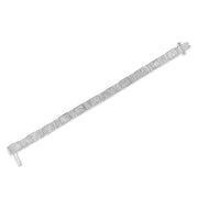 Bids.com 14K White Gold 7.0 Cttw Princess Cut Diamond 7" Alternating Vertical and Horizontal Rectangular Link Tennis Bracelet (H-I Color, SI2-I1 Clarity) Bracelets White Smoke White.Gold / 7