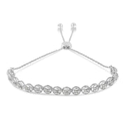 Bids.com .925 Sterling Silver 1/4 cttw Round-cut Diamond Bolo Bracelet (I-J Color, I3 Clarity) Bracelets White Smoke White.Sterling Silver / 7