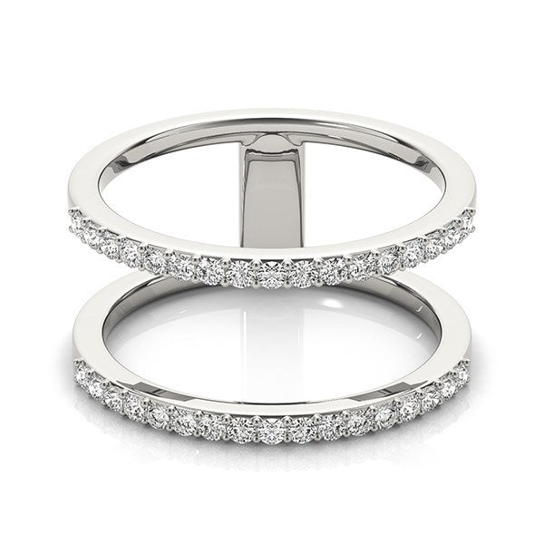 Bids.com 14k White Gold Dual Band Design Ring with Diamonds (1/3 cttw) Rings White Smoke 3 / White Gold,3.5 / White Gold,4 / White Gold,4.5 / White Gold,5 / White Gold,5.5 / White Gold,6 / White Gold,6.5 / White Gold,7 / White Gold,7.5 / White Gold,8 / White Gold,8.5 / White Gold,9 / White Gold