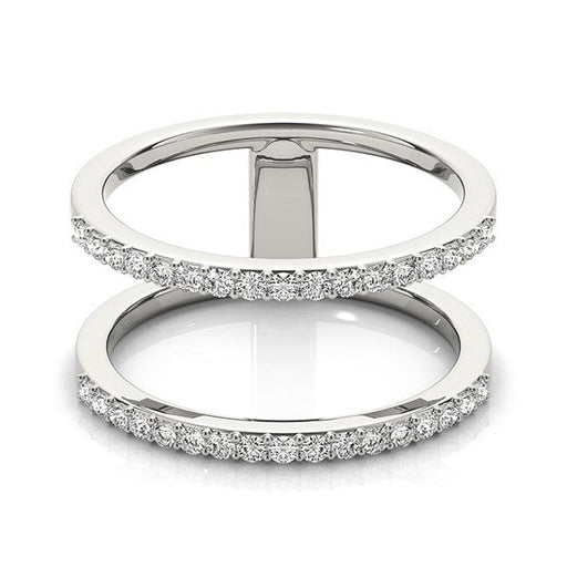 Bids.com 14k White Gold Dual Band Design Ring with Diamonds (1/3 cttw) Rings White Smoke 3 / White Gold,3.5 / White Gold,4 / White Gold,4.5 / White Gold,5 / White Gold,5.5 / White Gold,6 / White Gold,6.5 / White Gold,7 / White Gold,7.5 / White Gold,8 / White Gold,8.5 / White Gold,9 / White Gold