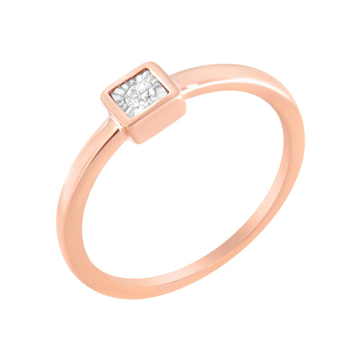Bids.com 14K Rose Gold Plated .925 Sterling Silver 1/20 cttw Miracle Set Diamond Promise Ring (J-K Color, I1-I2 Clarity) - Size 6 Rings White Smoke 8 / Rose.Sterling Silver,7 / Rose.Sterling Silver,6 / Rose.Sterling Silver