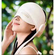 SmartPursue™ Heated Head & Eye Massager – Sleep Aid Pain Relief Device Massagers Light Gray White