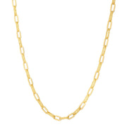 Bids.com 14k Yellow Gold Diamante Paperclip Chain Necklace (4.00 mm) Necklaces White Smoke 18 / Yellow Gold