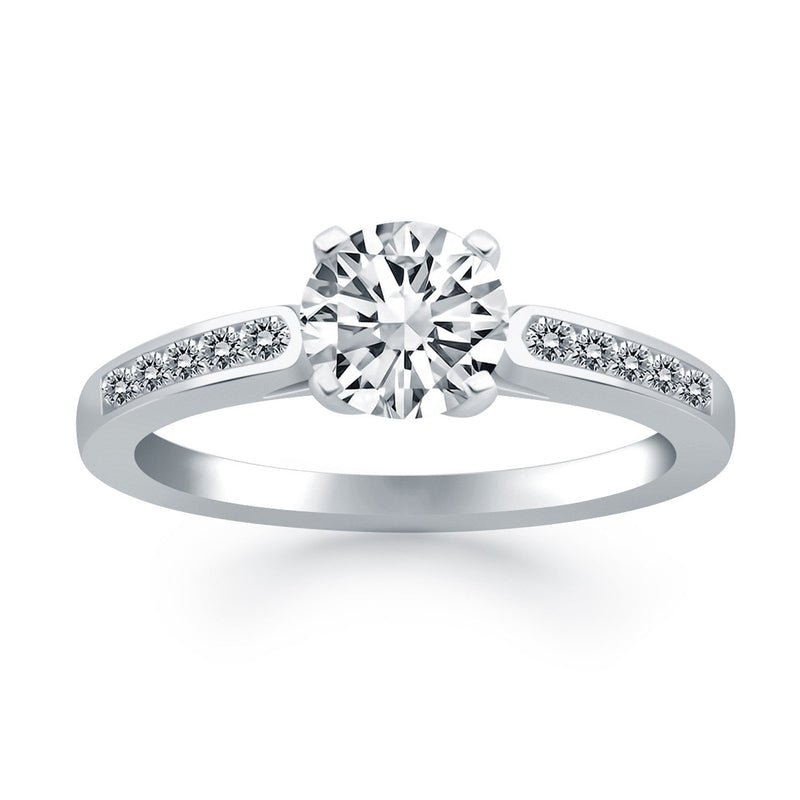 Bids.com 14k White Gold Diamond Channel Cathedral Engagement Ring Rings White Smoke 4 / White Gold,4.5 / White Gold,5 / White Gold,5.5 / White Gold,6 / White Gold,6.5 / White Gold,7 / White Gold,7.5 / White Gold,8 / White Gold,8.5 / White Gold,9 / White Gold