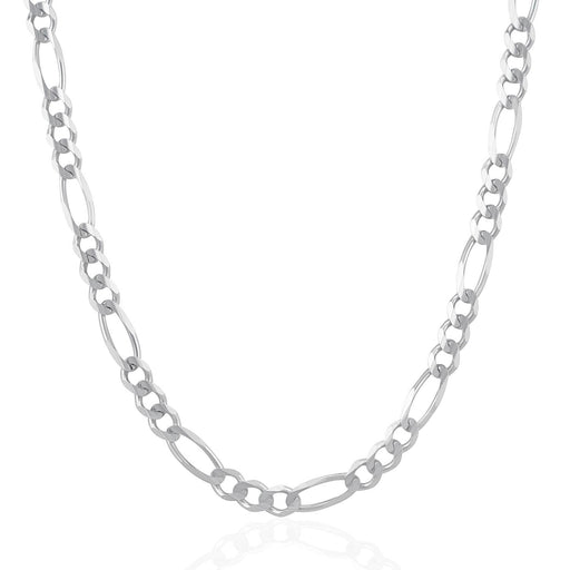 Bids.com 6.0mm 14k White Gold Solid Figaro Chain Necklaces White Smoke 20 / White Gold,22 / White Gold,24 / White Gold,One / White Gold