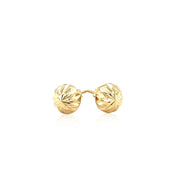 Bids.com 14k Yellow Gold Textured Flat Style Stud Earrings Earrings White Smoke Yellow Gold