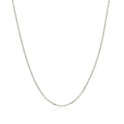 Bids.com 10k White Gold Cable Chain 1.1mm Necklaces White Smoke 16 / White Gold,18 / White Gold,20 / White Gold,One / White Gold