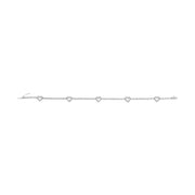 Bids.com 14K White Gold 1 1/2 Cttw Diamond Heart Station Strand Bracelet (H-I Color, I1-I2 Clarity) - 7.5 Inches Bracelets White Smoke White.Gold / 7.5