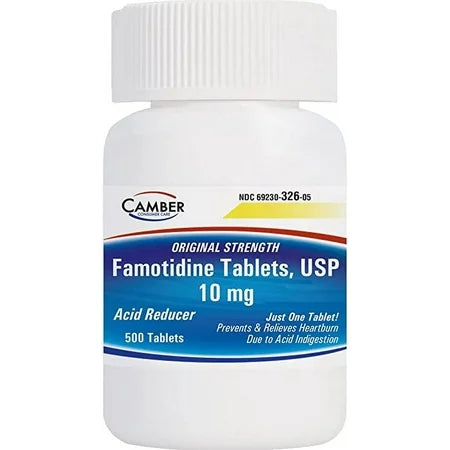 Camber Consumer Care Camber Consumer Care Famotidine 10 Mg Tablets Acid Relief Medicine (500 Count) Famotidine Lavender