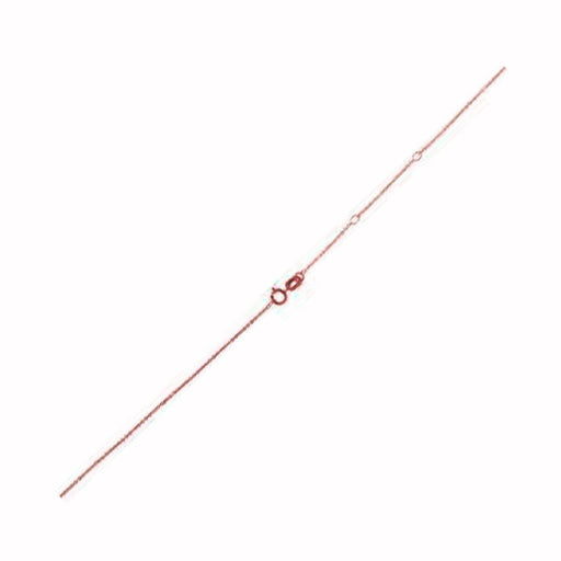 Bids.com Adjustable Cable Chain in 14k Rose Gold (0.97 mm) Necklaces White Smoke 18 / Rose Gold