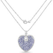 Bids.com 6.17 Carat Genuine Tanzanite .925 Sterling Silver Pendant Pendants White Smoke