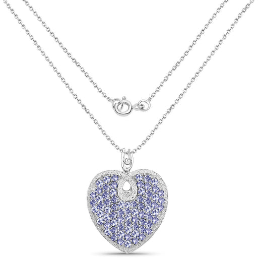 Bids.com 6.17 Carat Genuine Tanzanite .925 Sterling Silver Pendant Pendants White Smoke
