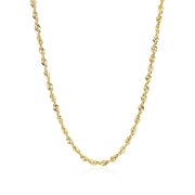 Bids.com 2.5mm 14k Yellow Gold Light Rope Chain Necklaces White Smoke 16 / Yellow Gold,18 / Yellow Gold,20 / Yellow Gold