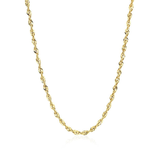 Bids.com 2.5mm 14k Yellow Gold Light Rope Chain Necklaces White Smoke 16 / Yellow Gold,18 / Yellow Gold,20 / Yellow Gold