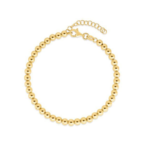 Bids.com 14k Yellow Gold Bead Chain Necklace(4mm) Necklaces White Smoke 18 / Yellow Gold