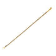 Bids.com Round Pave Franco Chain Bracelet in 14k Yellow Gold  (3.15 mm) Bracelets White Smoke 8 / Yellow Gold