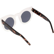 zeroUV Oversize Round Circle Pointed Cat Eye Sunglasses 9180 Sunglasses White Smoke Matte Black,Shiny Black Smoke,Tortoise Amber,Tortoise Smoke,Shiny Black Lavender,White Smoke,Red Smoke,White / Green Gradient