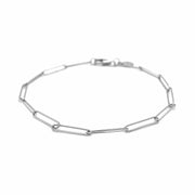 Bids.com 14k White Gold Wire Paperclip Bracelet (2.7mm) Bracelets White Smoke 7 / White Gold