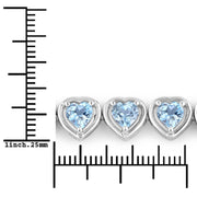 Bids.com 10.50 Carat Genuine Blue Topaz .925 Sterling Silver Bracelet Bracelets White Smoke size 7.25