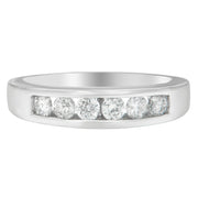 Bids.com 14K White Gold 3/4ct. TDW Diamond Channel Band Ring (H-I, I1-I2) Rings Light Gray 7 / White.Gold